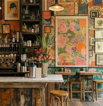Eclectic Artistic Café Interior Eclectic Artistic Café Interior