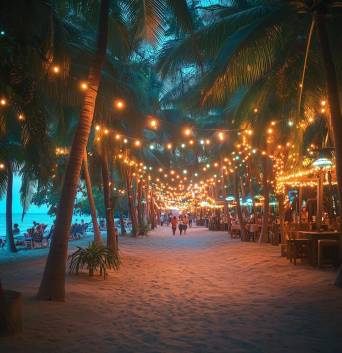 Serene Beach Scene at Dusk Serene Beach Scene at Dusk